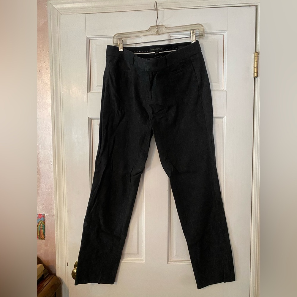 Banana Republic Women's Dark Grey Dress Straight Leg Pants Size 10L workwear